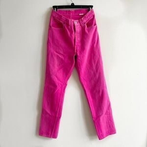 levi’s pink straight leg denim pants